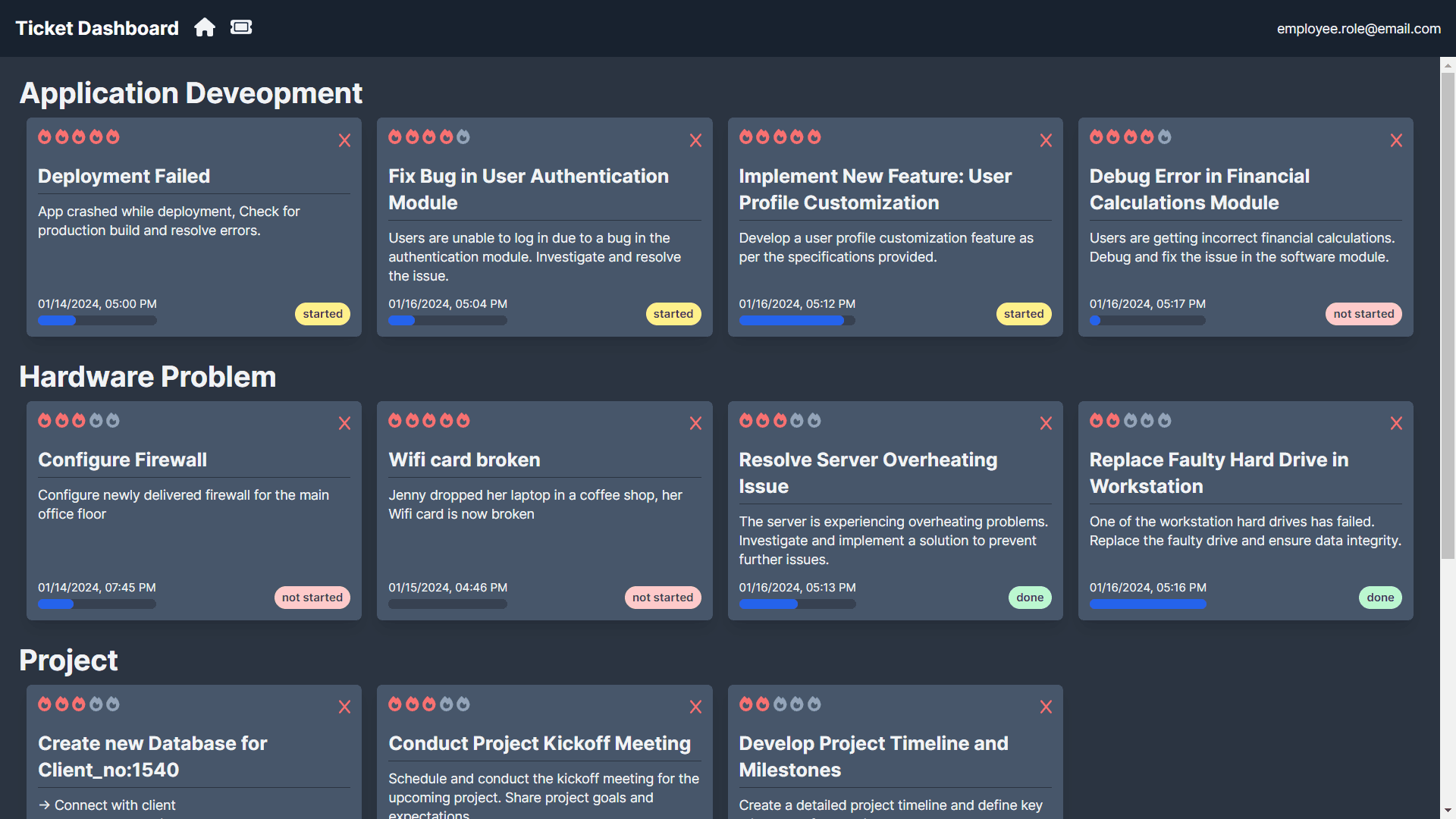 Ticket Management Dashboard